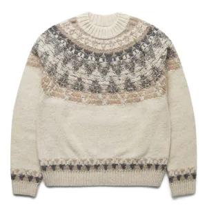 5G WOOL NORDIC SMILIE PATCH RAGLAN SWEATER