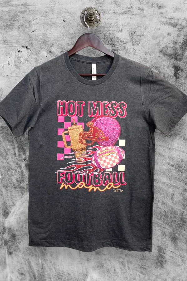 BC DTF HOTMESS FOOTBALL MAMA - CHARCOAL