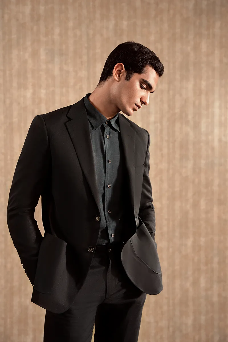 Black Linen Suit