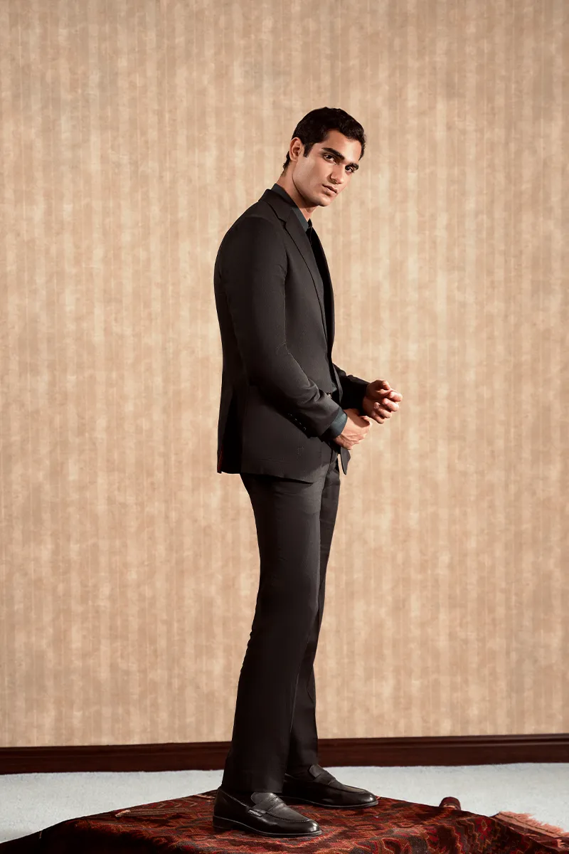 Black Linen Suit