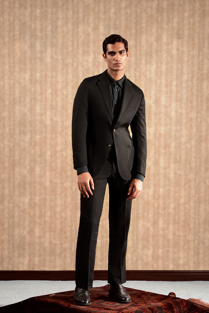 Black Linen Suit