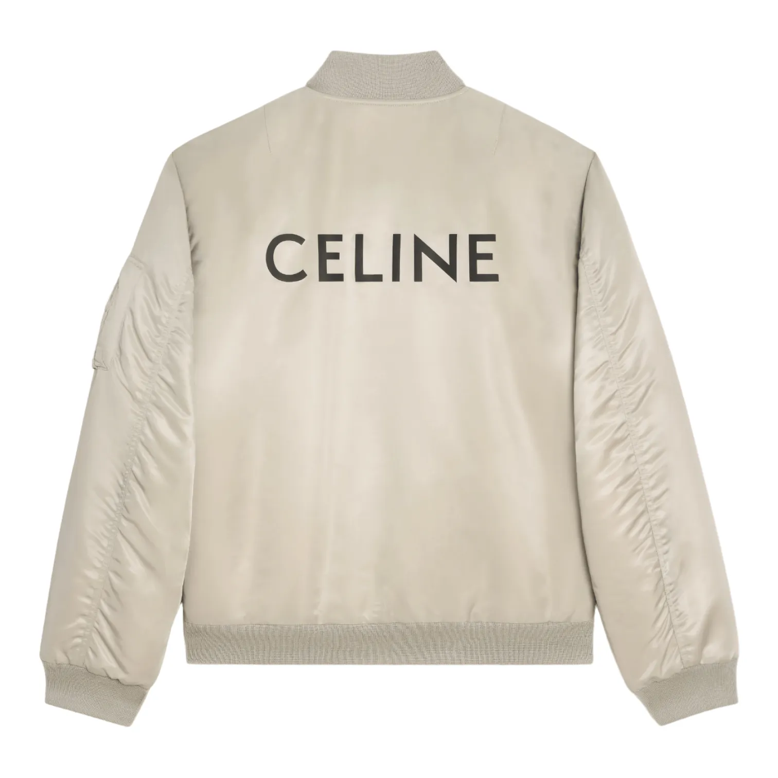 Celine Nylon Bomber Jacket Gray