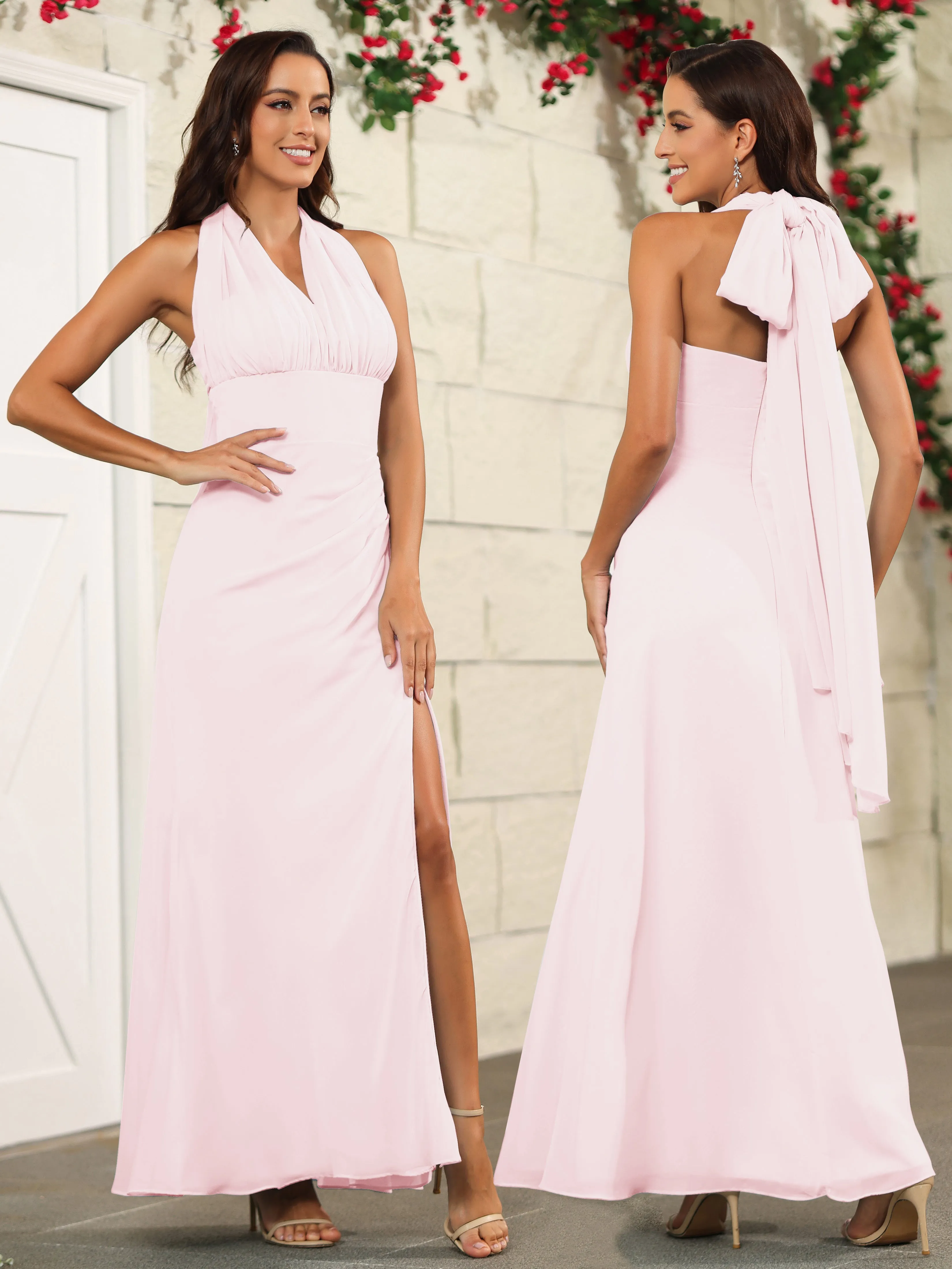 Chic Off The Shoulder Chiffon Bridesmaid Dresses