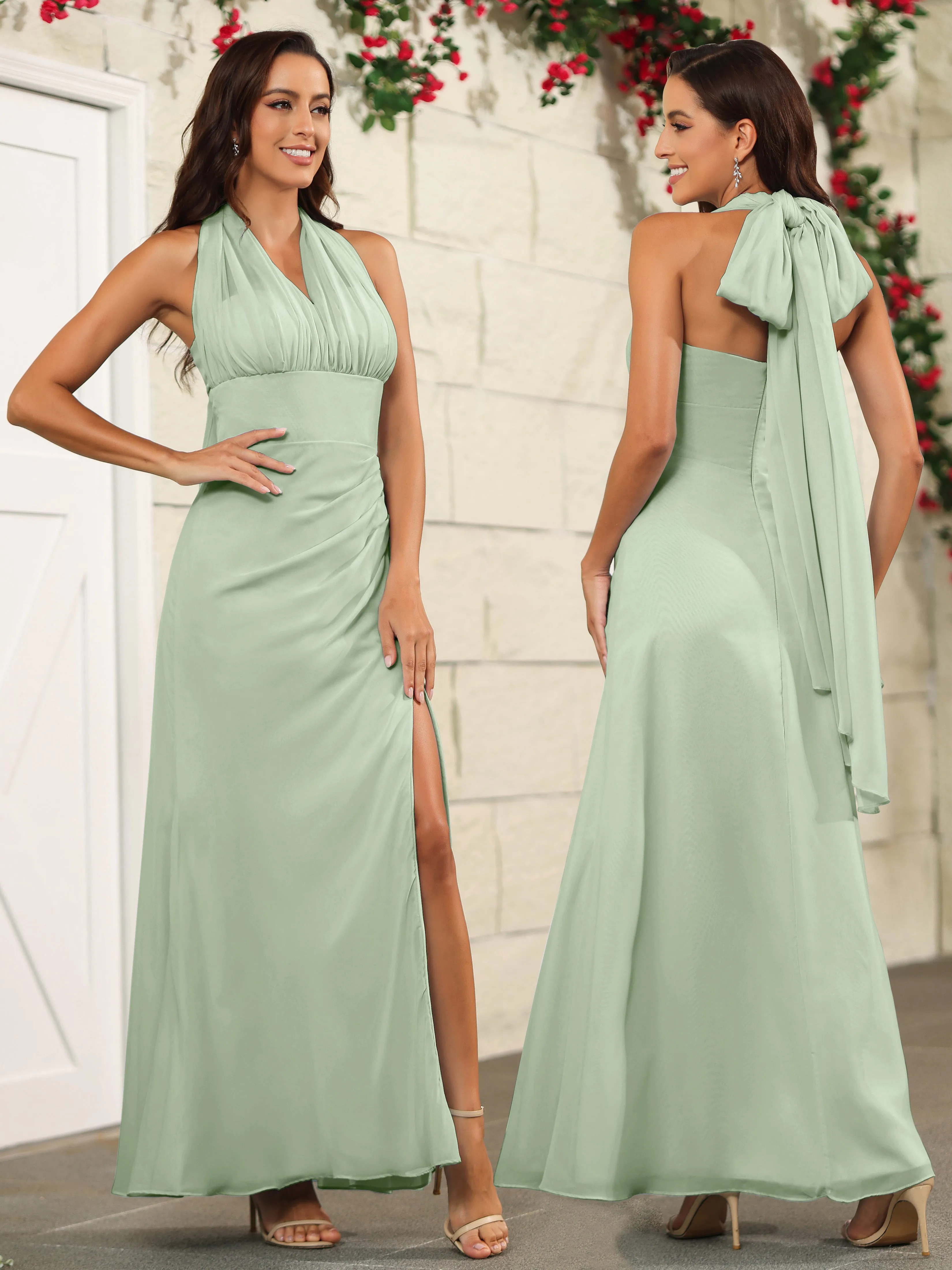 Chic Off The Shoulder Chiffon Bridesmaid Dresses