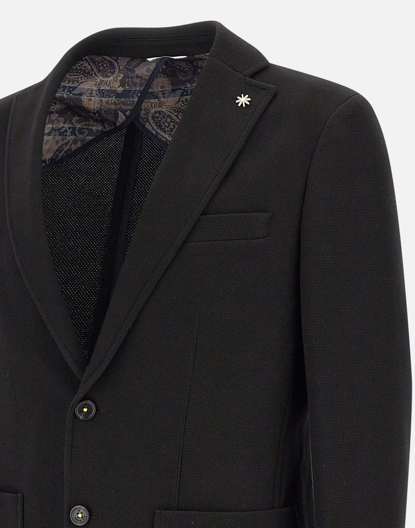 Cotton Blend Black Blazer