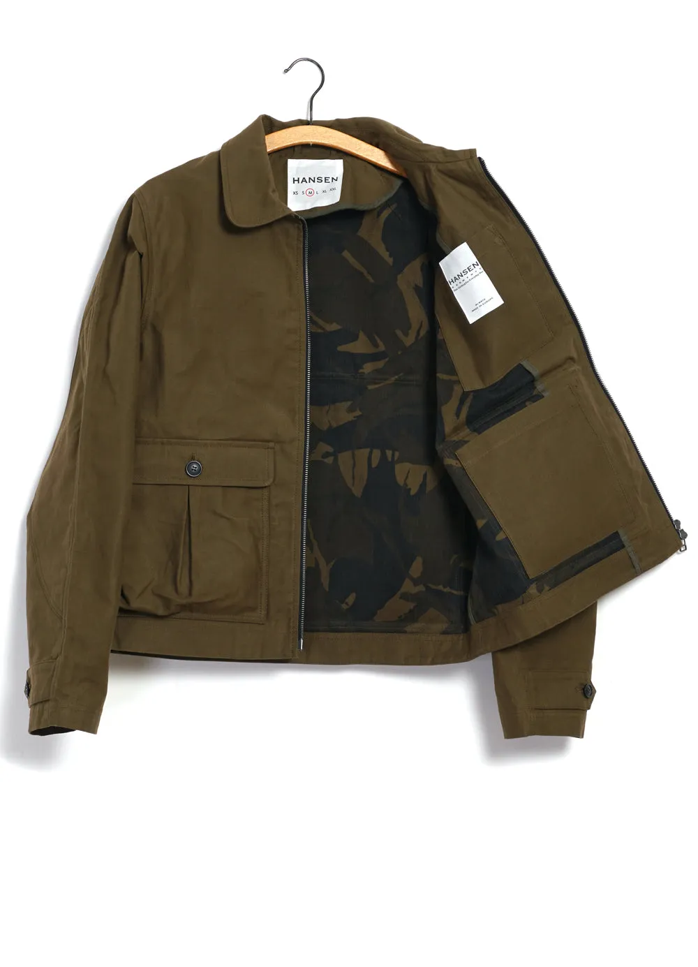 DEXTER 28-41-6 | Short Wide Utility Jacket | Printed Khaki