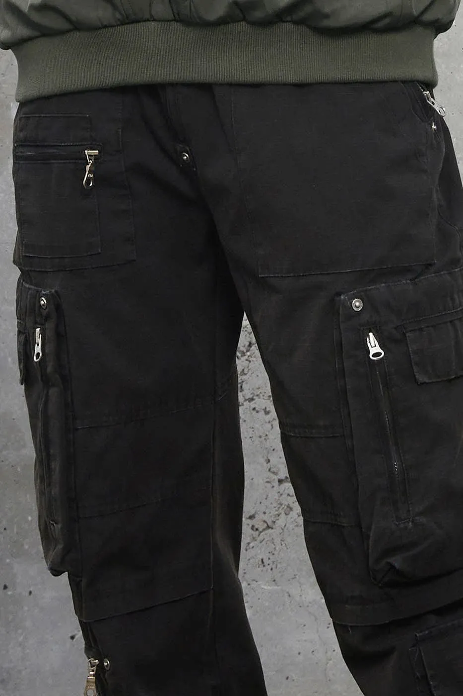 Double-Zip Cargo Pants