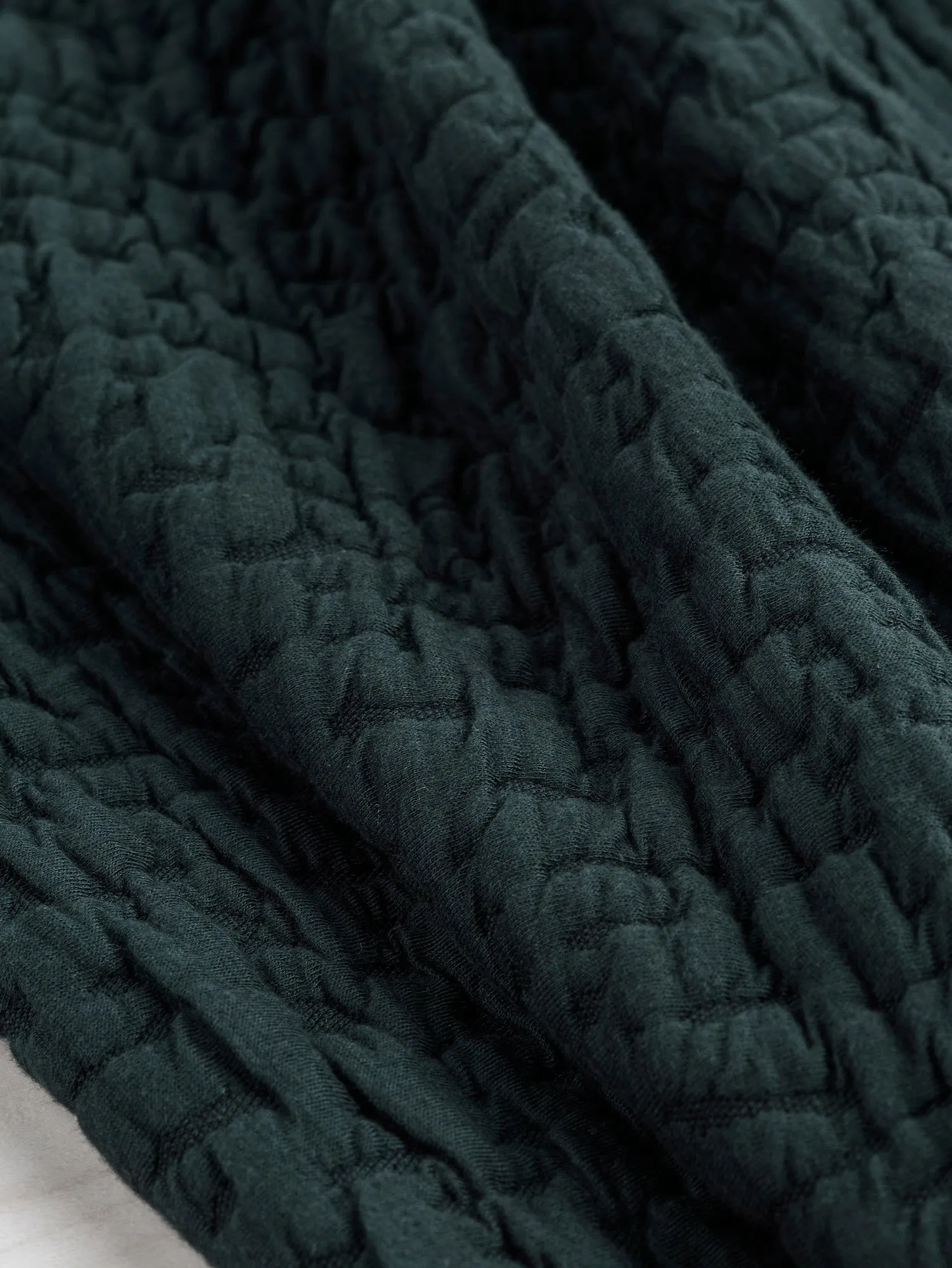 Embossed Jacquard Knit Deadstock - Forest - Swatch