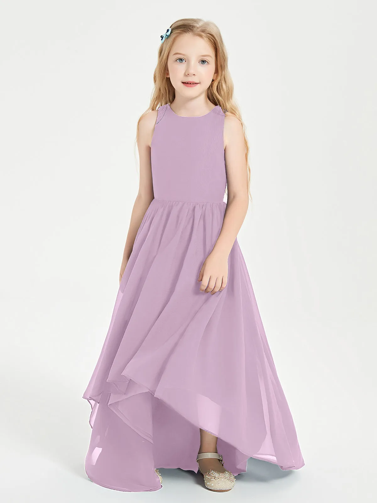 Exquisite Asymmetrical Junior Bridesmaid Dresses Scoop Neck Tahiti