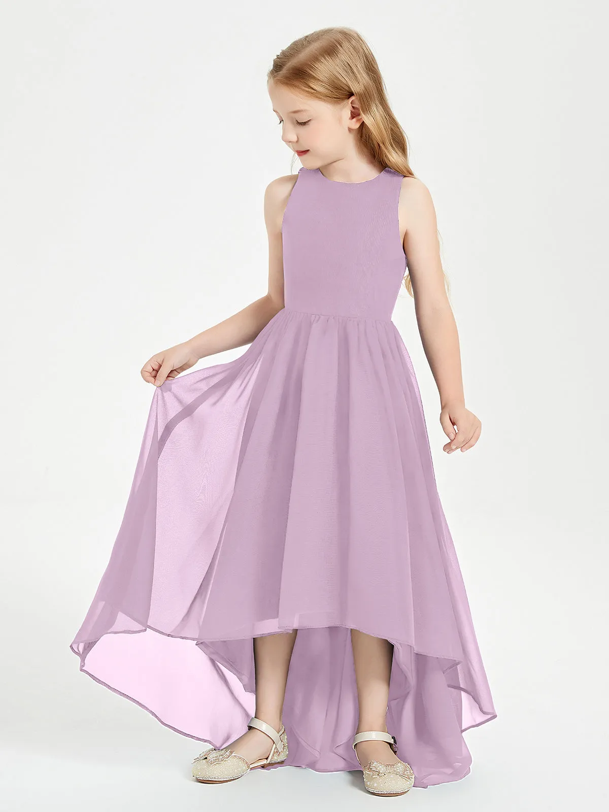 Exquisite Asymmetrical Junior Bridesmaid Dresses Scoop Neck Tahiti