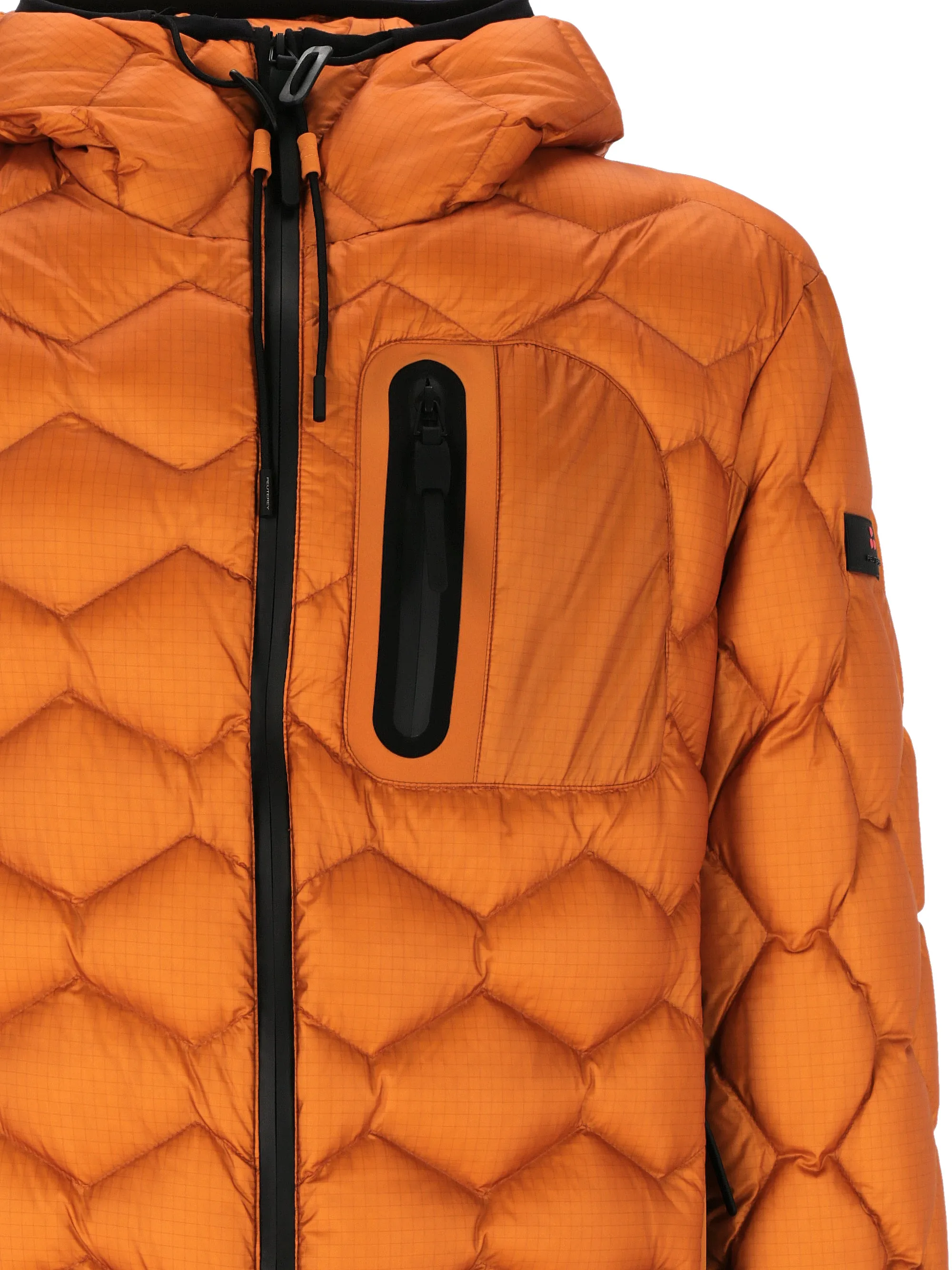 geometric-quilted puffer jacket