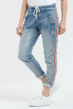 Italian Star - Denim Jogger - Ferrari Red