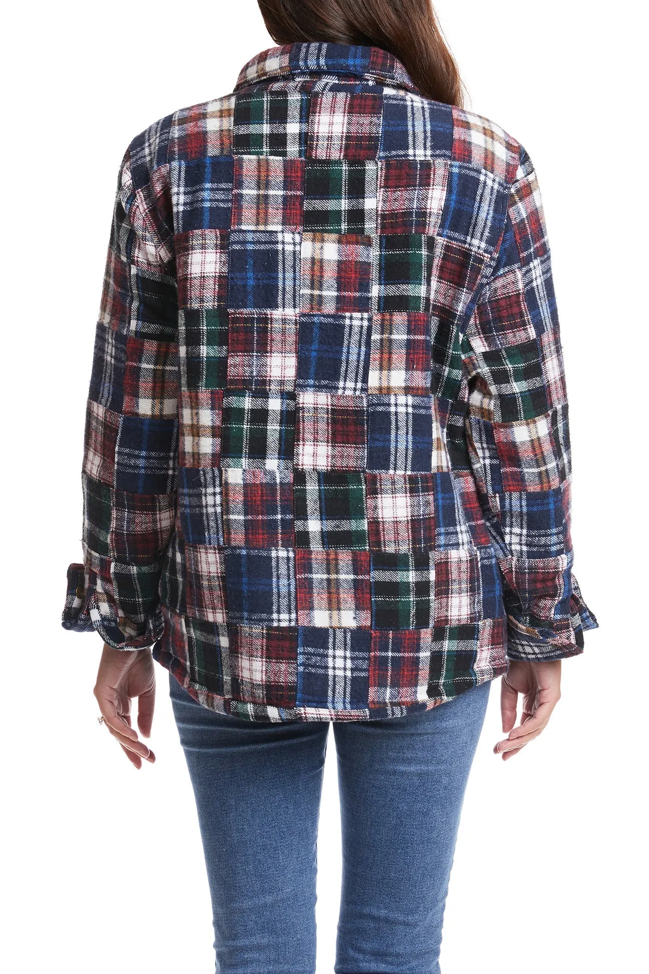 Ladies Shacket Colorado Flannel Patch Madras