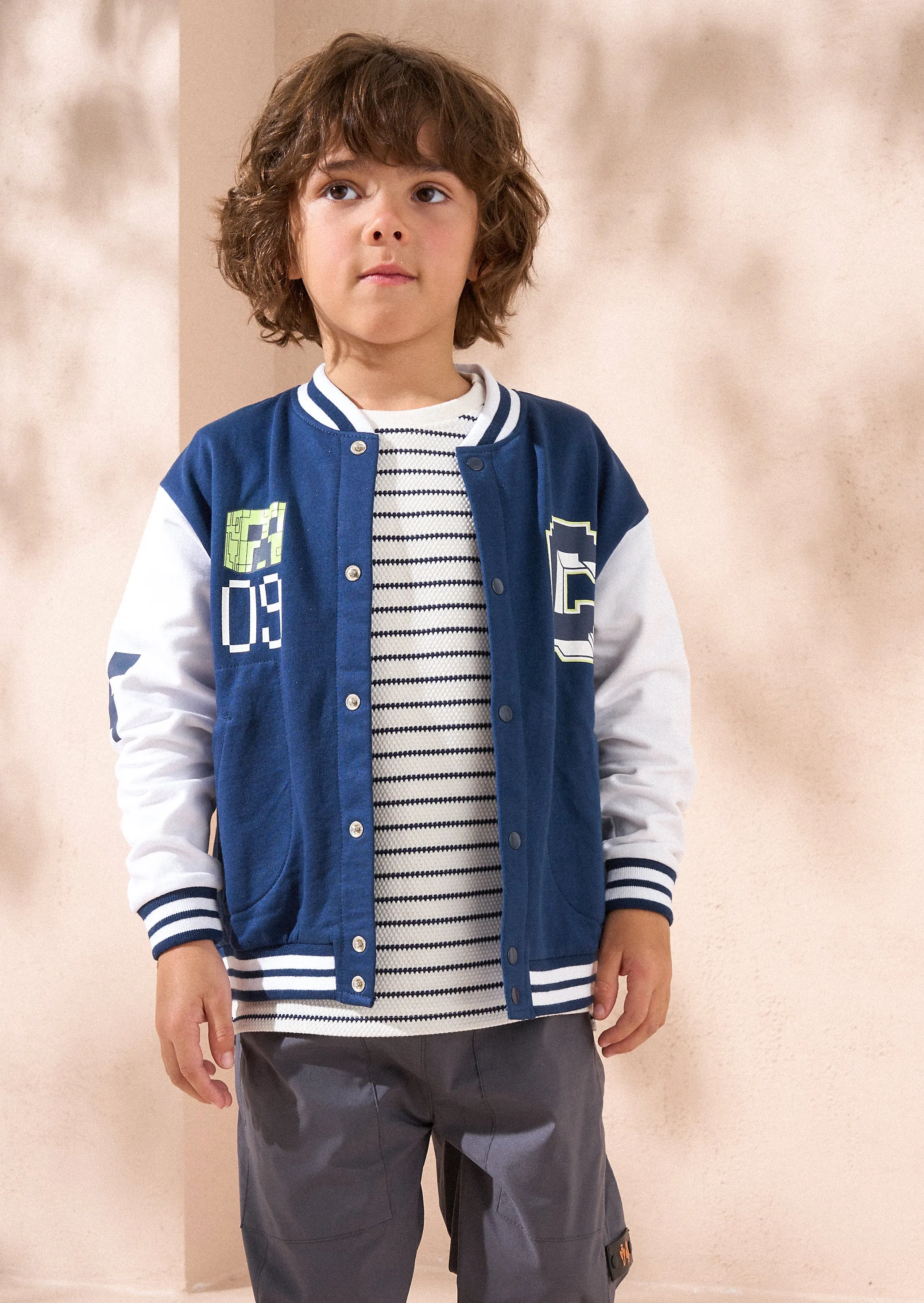 Minecraft Navy Preppy Varsity Jacket