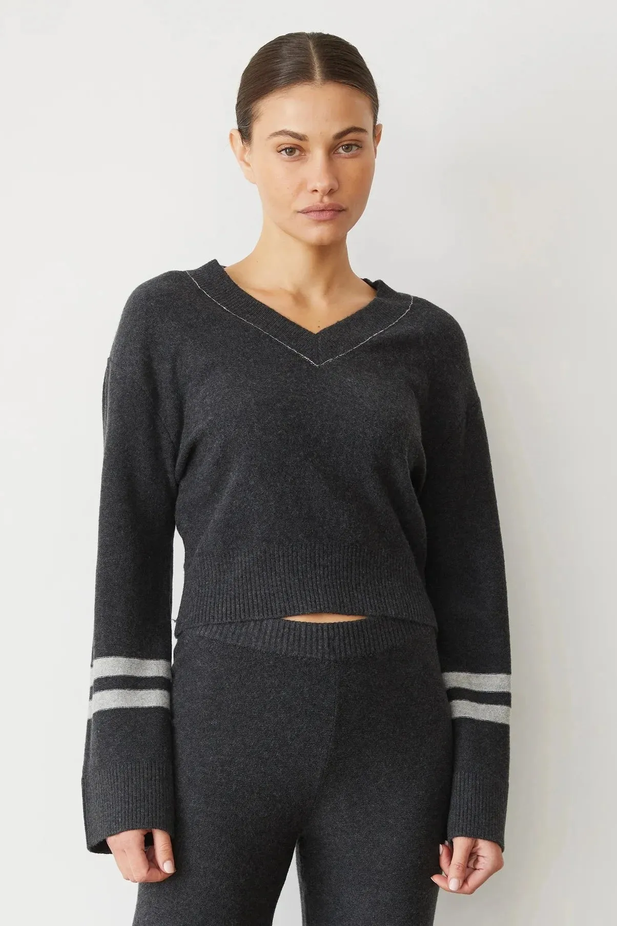 Monrow Plush Stripe Sweater