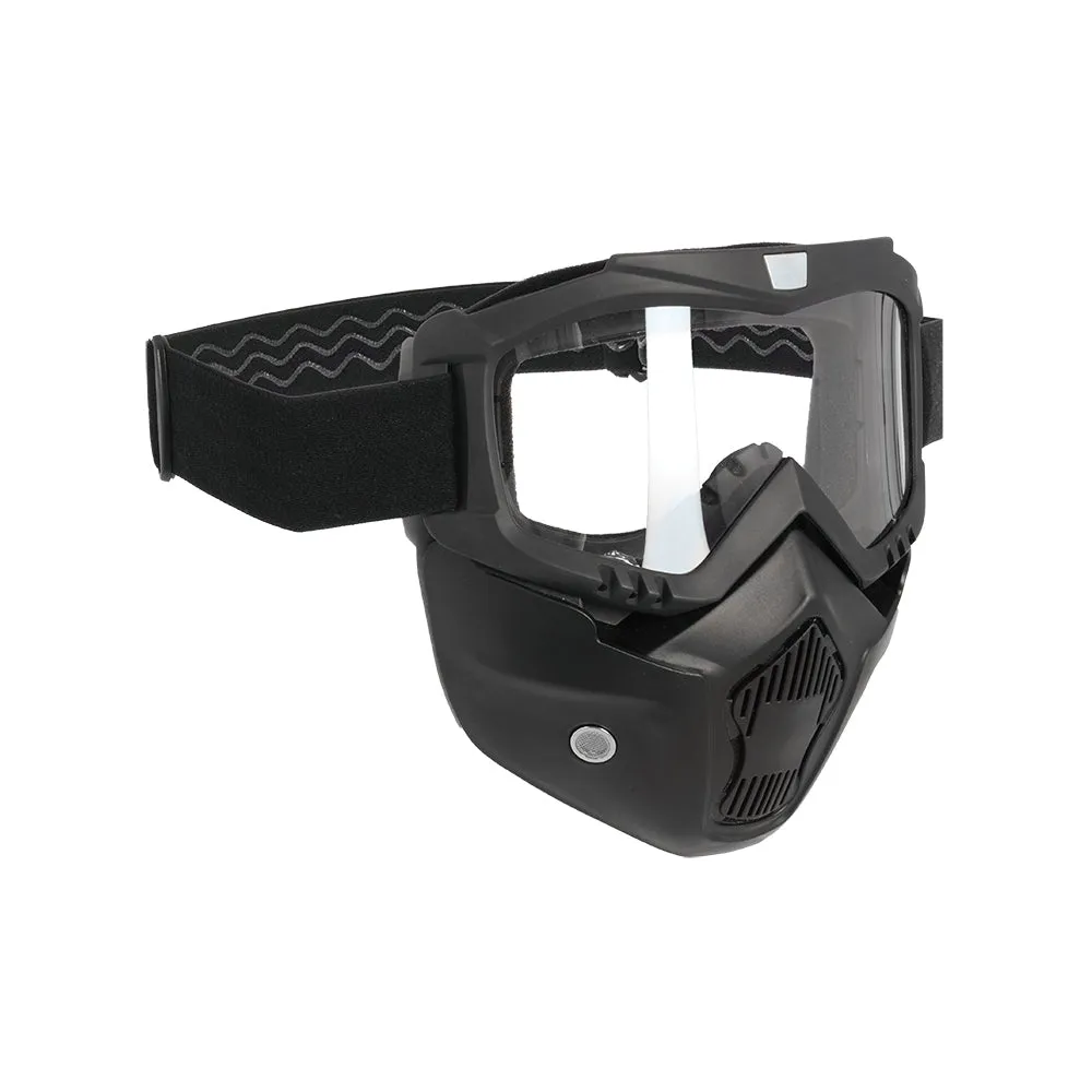 OXFORD ASSAULT FACE MASK BLK with CLR LENS