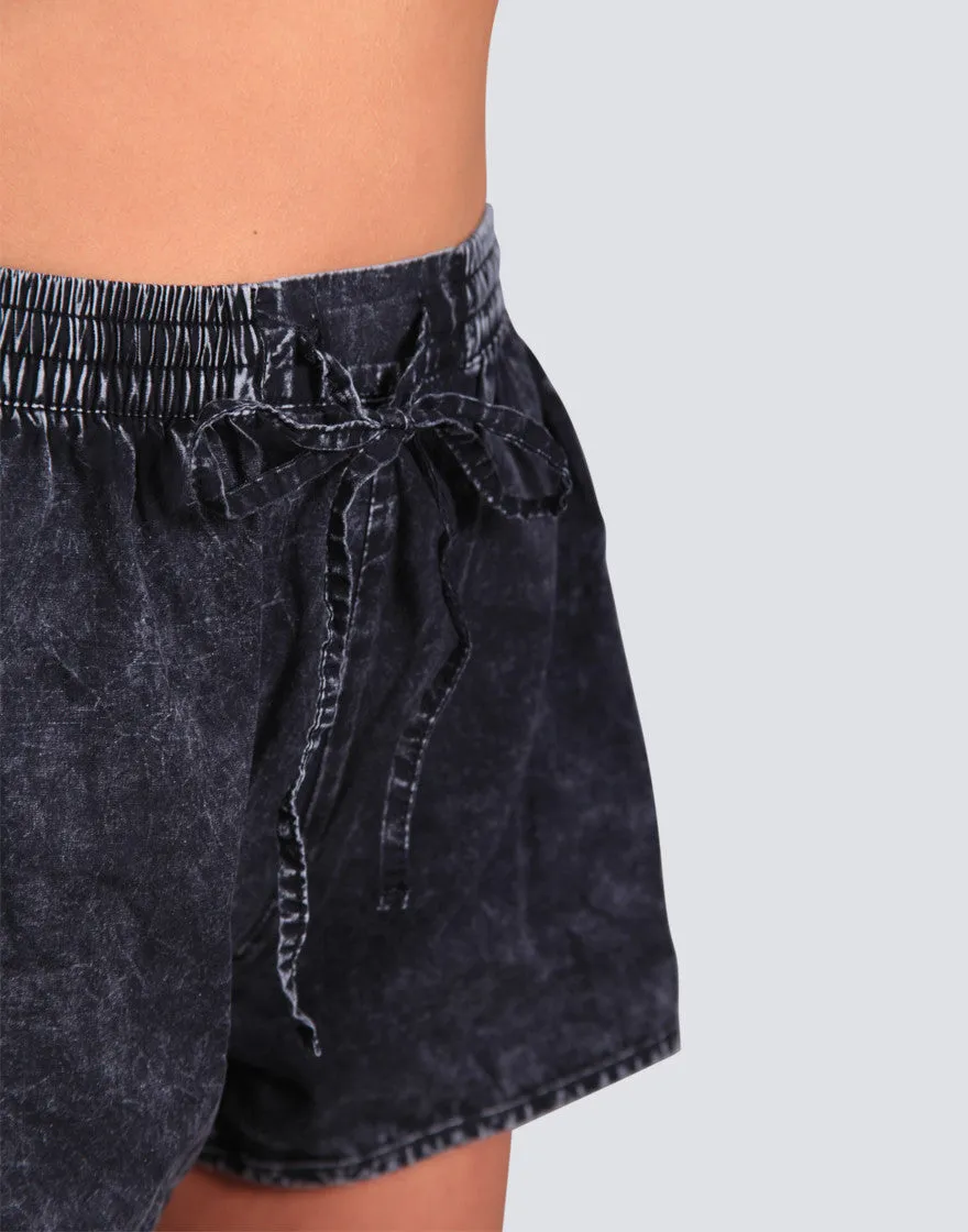 Relax Black Acid Easy Shorts