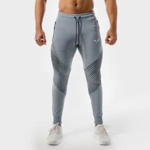 Statement Ribbed Joggers- Blue