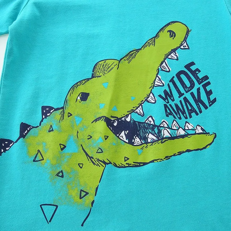 Toddler/Kid Boy's Wild Awake Croc Tee With Shorts Set