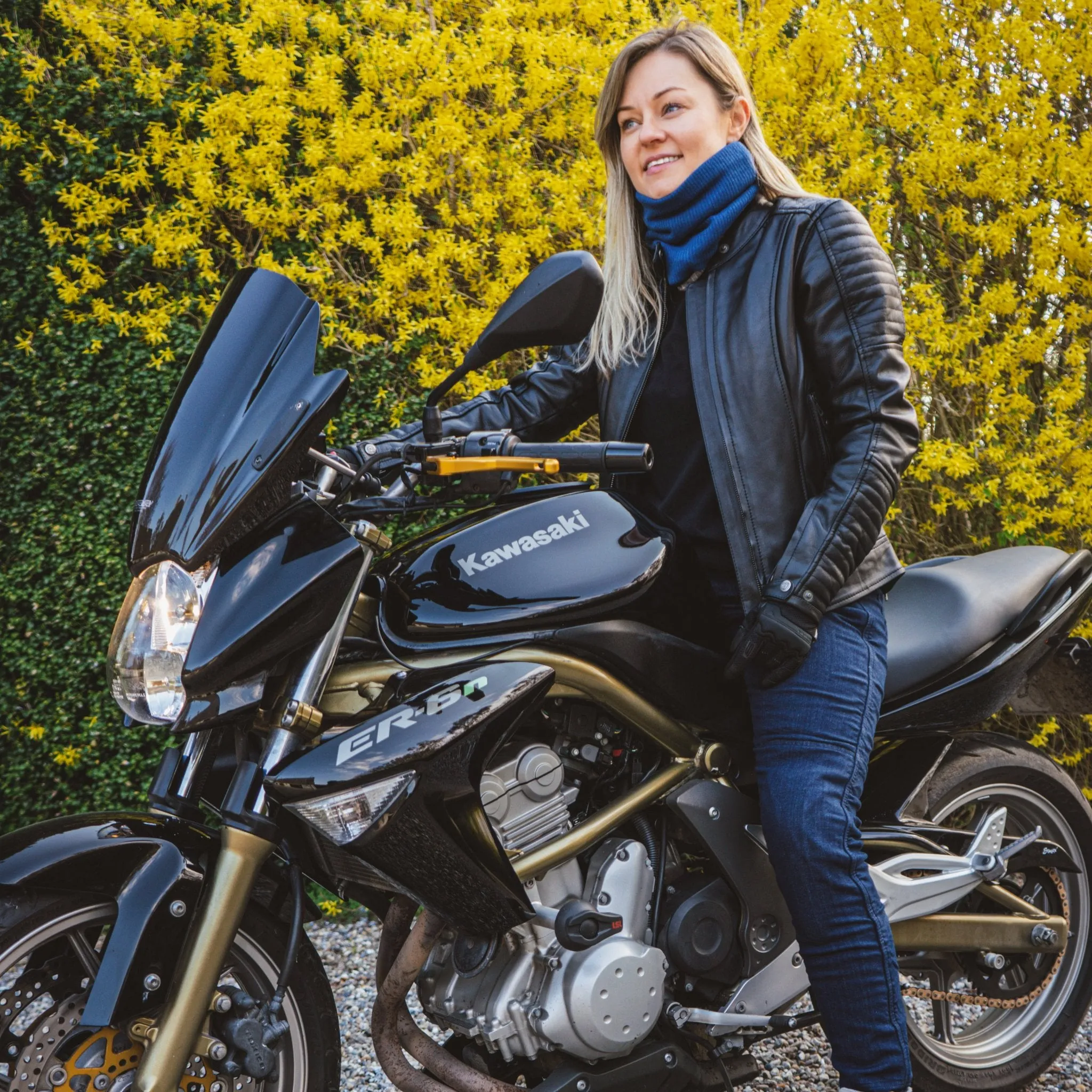 VALERIE BLACK - Women's Motorcycle Leather Jacket