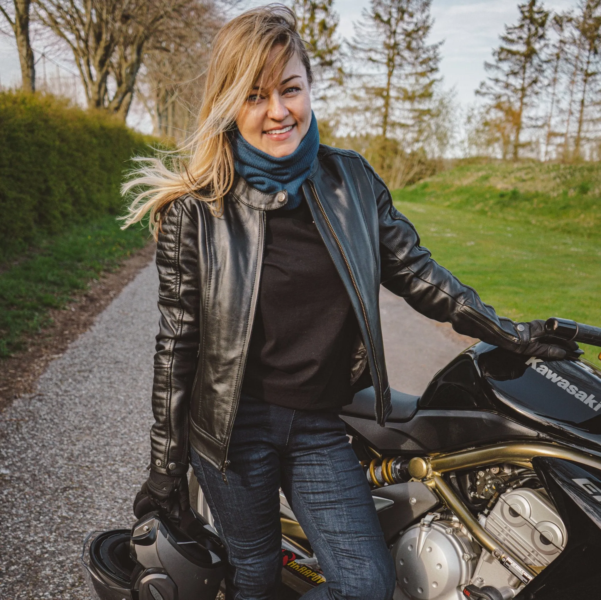 VALERIE BLACK - Women's Motorcycle Leather Jacket